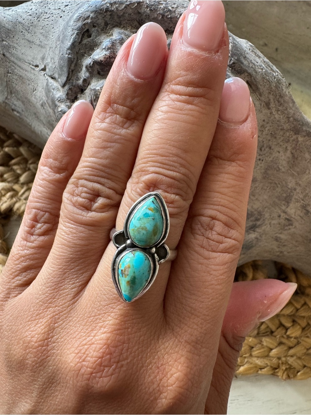 🤩NEW GENUINE KING MAN DOUBLE STONE RING
